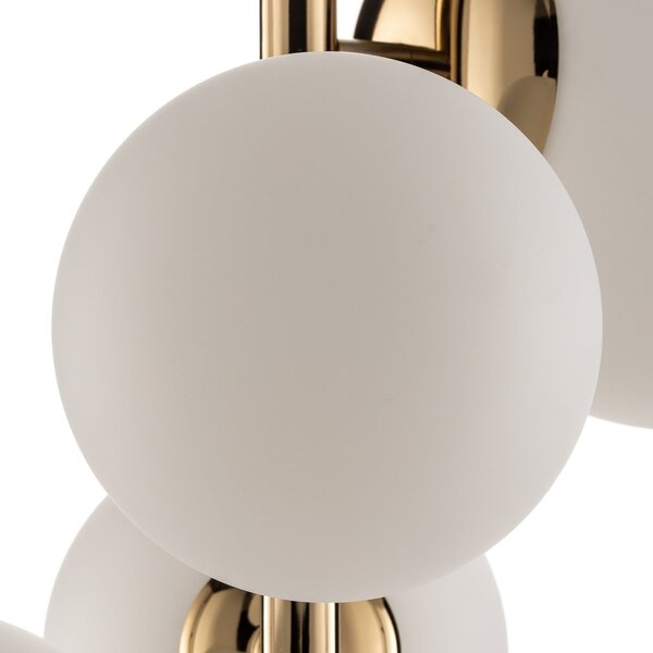 Lampa Wisząca ALDEX, Dione, ściemnialny, złoty | mosiężny, salon, szkło, nowoczesny