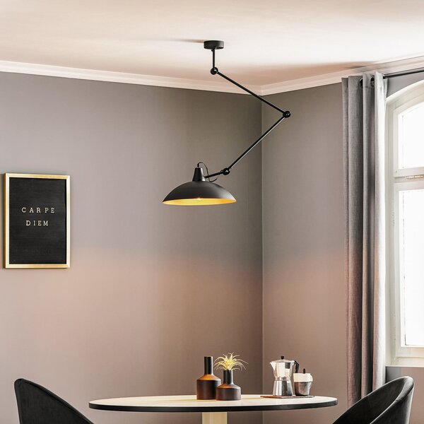 Lampa Sufitowa ALDEX, 808, ściemnialny, czarny, salon, metal, nowoczesny