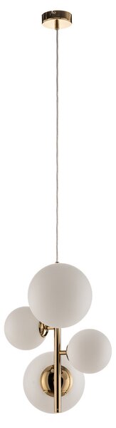 Lampa Wisząca ALDEX, Dione, ściemnialny, złoty | mosiężny, salon, szkło, nowoczesny
