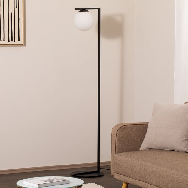 Lampa Podłogowa ALDEX, Zac, czarny, salon, metal, nowoczesny