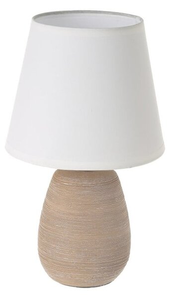 Brązowa lampa stołowa ceramiczna z tekstylnym kloszem (wys. 27,5 cm) – Casa Selección