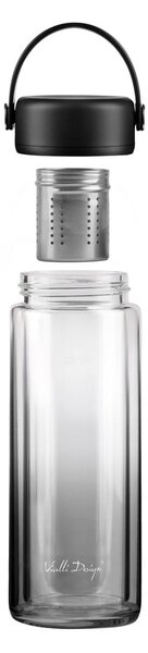 Czarna szklana butelka 350 ml Fuori – Vialli Design