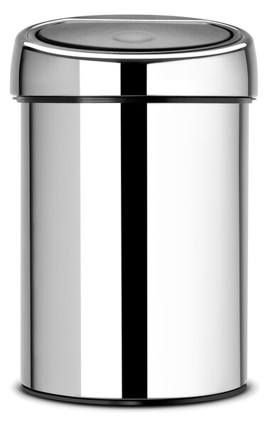 Stalowy kosz na śmieci w kolorze srebra z połyskiem otwierany na dotyk 3 l Touch Bin – Brabantia