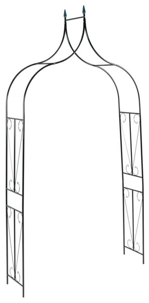 Pergola ogrodowa, ciemnozielona, 142x37x275 cm, żelazna