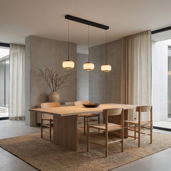 Lampa Wisząca Quitani, Shiro, ściemnialny, biały, salon, szkło, design