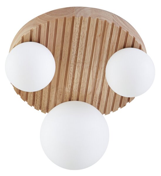 Lampa Sufitowa Lindby, Mori, ściemnialny, drewniany, salon, nowoczesny