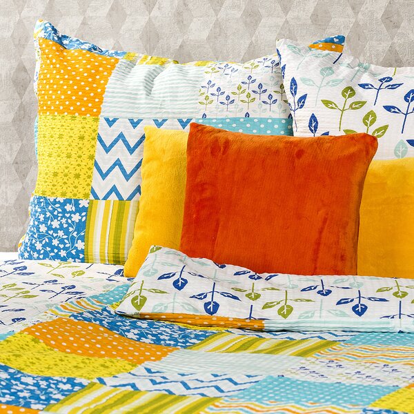 4Home Pościel z kory Patchwork blue, 140 x 200 cm, 70 x 90 cm, 140 x 200 cm, 70 x 90 cm
