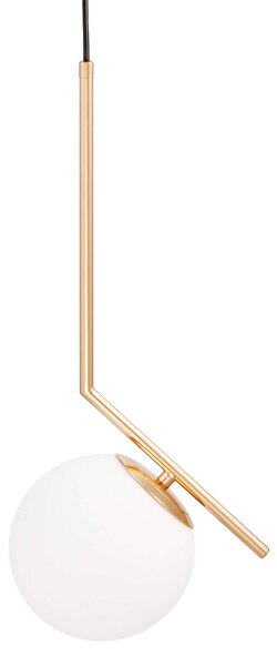 LAMPA WISZĄCA NOWOCZESNA ZŁOTA BIAŁA KULA SORENTO 15