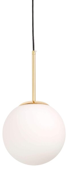LAMPA WISZĄCA NOWOCZESNA ZŁOTA BIAŁA KULA FREDICA 20