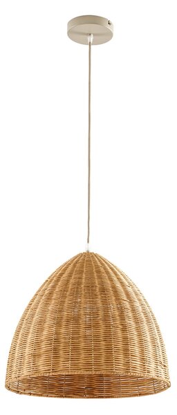 Lampa Wisząca Lindby, Laverne, ściemnialny, drewniany, salon, drewno, skandynawski