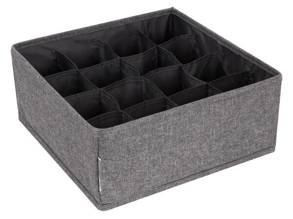 Szary organizer do szuflady z 16 przegródkami Bigso Box of Sweden Drawer