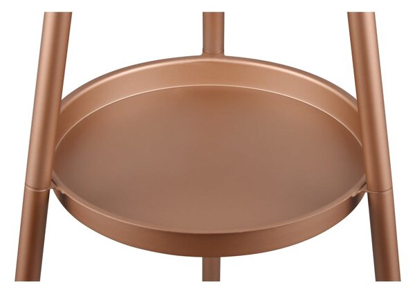 Brązowa lampa stojąca z półką (wys. 152 cm) Colette – Reality