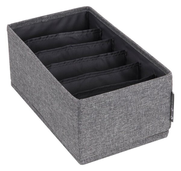 Szary organizer do szuflady z przegródkami Bigso Box of Sweden Drawer, 16,5x11 cm