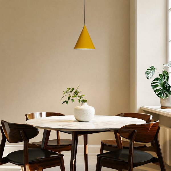 Lampa Wisząca ALDEX, Form, ściemnialny, żółty, jadalnia, metal