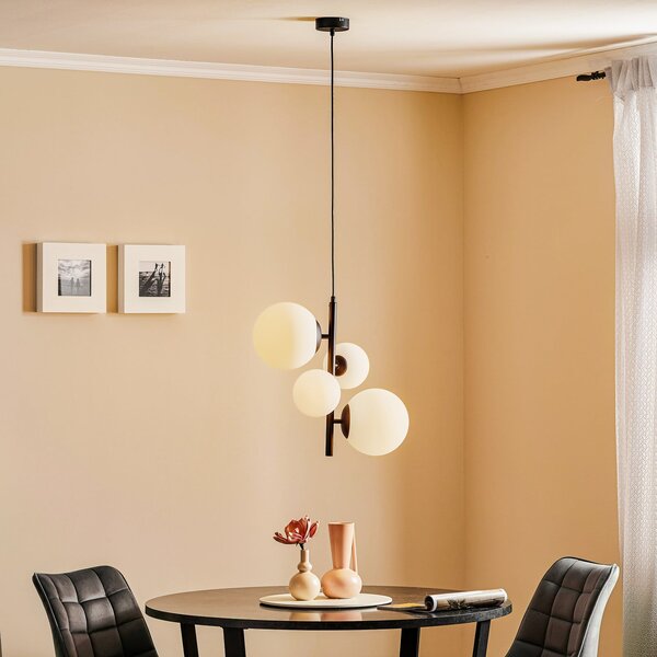 Lampa Wisząca ALDEX, Dione, ściemnialny, czarny, salon, szkło, nowoczesny