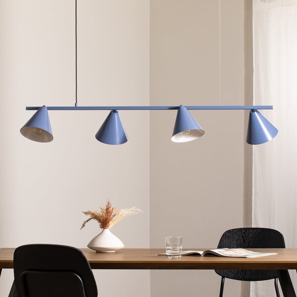 Lampa Wisząca ALDEX, Hängeleuchte Form 4, ściemnialny, niebieski, jadalnia, metal, nowoczesny