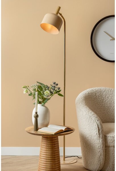 Jasnobrązowa lampa stojąca z metalowym kloszem (wysokość 164 cm) Smart – Leitmotiv