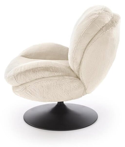 Designerski fotel wypoczynkowy krem | Umeblowana.com