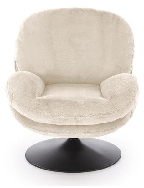 Designerski fotel wypoczynkowy krem | Umeblowana.com