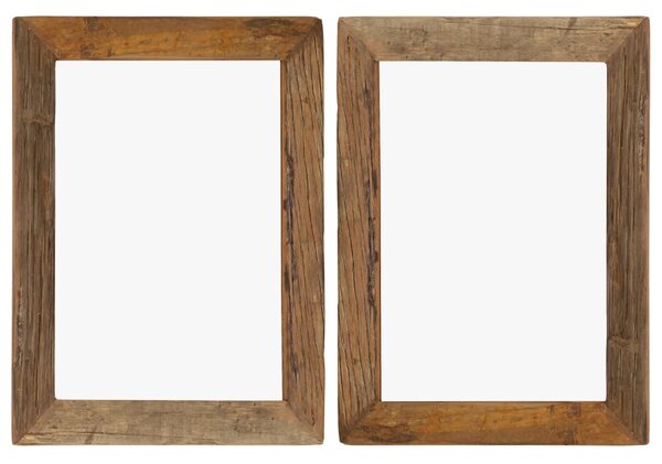 Ramki na zdjęcia, 2 szt., 40x50 cm, drewno z odzysku i szkło