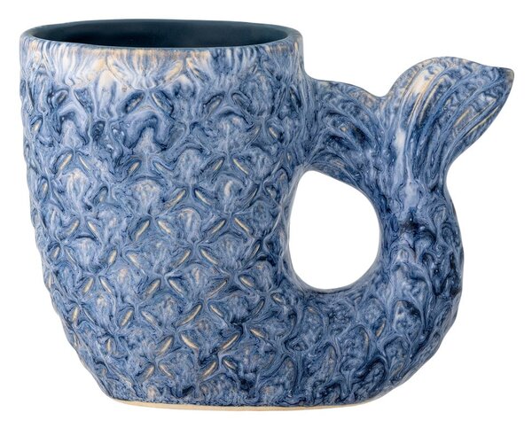 Niebieski kamionkowy wazon (wysokość 12 cm) Ariella – Bloomingville