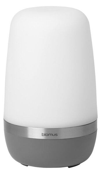 Ciemnoszara mała lampka led odpowiednia na zewnątrz Blomus Spirit