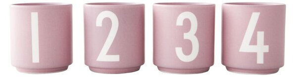 Porcelanowe świeczniki zestaw 4 szt. Mini – Design Letters