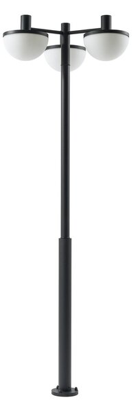 Zewnętrzna Lampa Lucande, Toras, ściemnialny, czarny, aluminium, nowoczesny