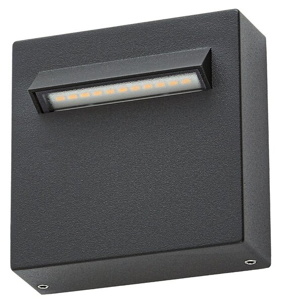 Zewnętrzna Lampa Lucande, Joril, czarny, taras, aluminium, nowoczesny