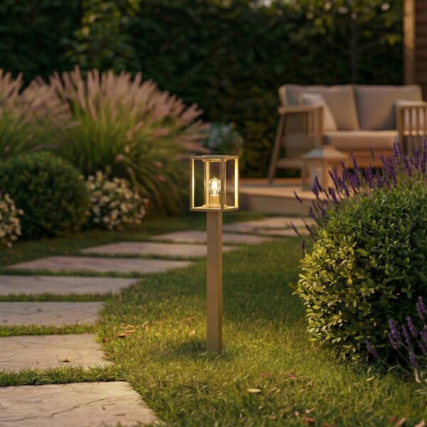 Zewnętrzna Lampa Lucande, Ferda, ściemnialny, brąz rdzawy, taras, aluminium, nowoczesny