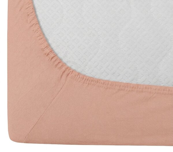 Prześcieradło jersey BASIC morelowe 90 x 200 cm