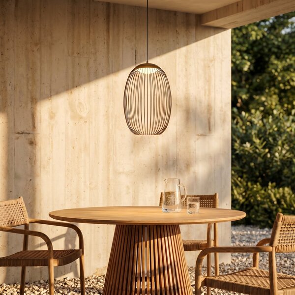 Zewnętrzna Lampa Lucande, Richi, ściemnialny, czarny, metal, nowoczesny