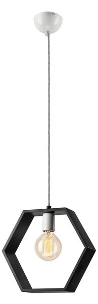 Czarna lampa wisząca Olle – LAMKUR
