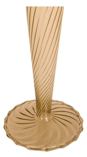 Jasnobrązowy szklany świecznik PT LIVING Swirl, wys. 26,5 cm