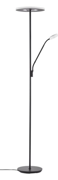 Lampa Podłogowa Lucande, Raymond, ściemnialny, czarny, salon, metal, nowoczesny