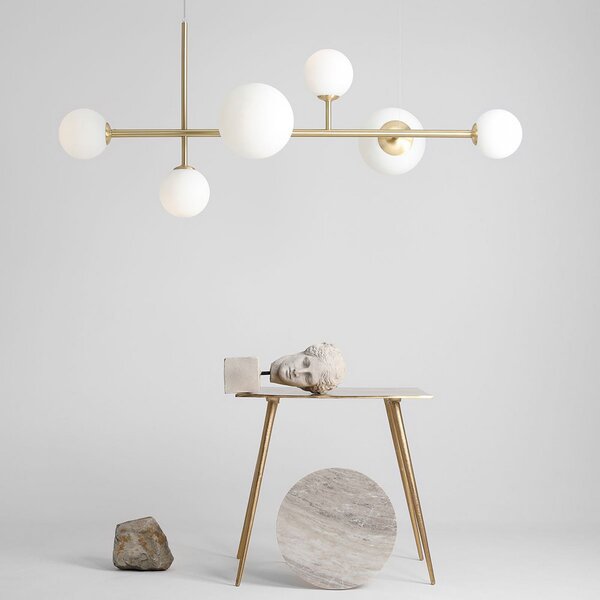Lampa Wisząca ALDEX, Joel, ściemnialny, złoty | mosiężny, salon, metal