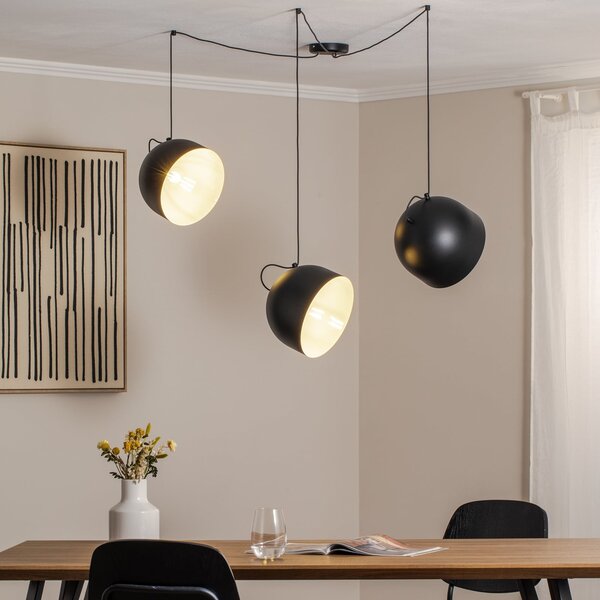 Lampa Wisząca ALDEX, Pepe, ściemnialny, czarny, salon, metal, nowoczesny