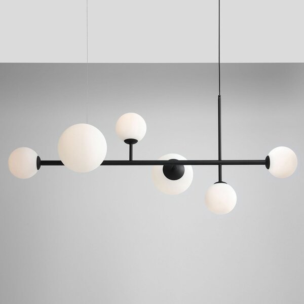 Lampa Wisząca ALDEX, Dione, ściemnialny, czarny, salon, metal, nowoczesny