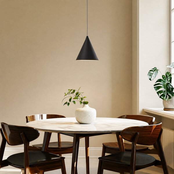 Lampa Wisząca ALDEX, Form, ściemnialny, czarny, jadalnia, metal