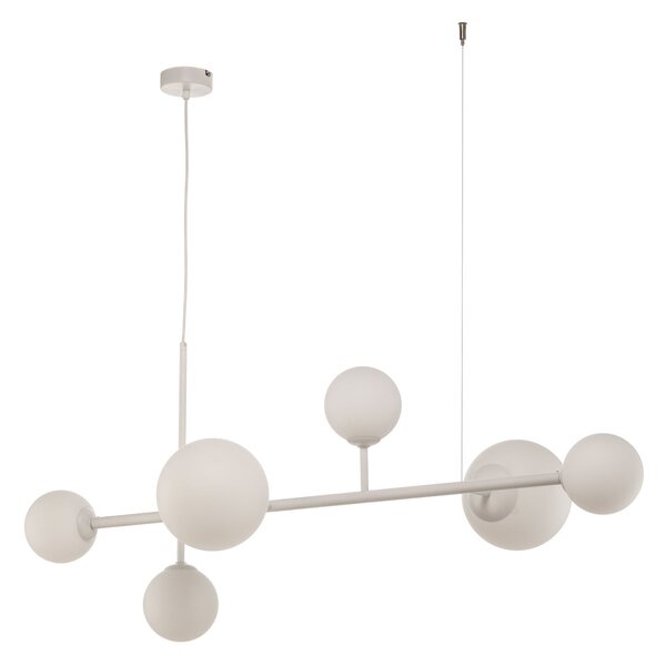 Lampa Wisząca ALDEX, Dione, ściemnialny, biały, salon, szkło, nowoczesny