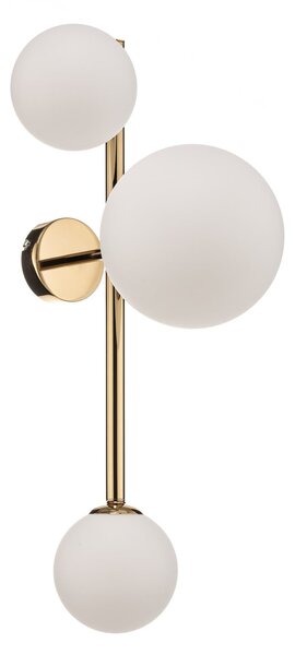 Lampa Ścienna ALDEX, Dione, ściemnialny, złoty | mosiężny, salon, szkło, nowoczesny