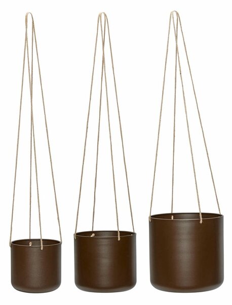 Metalowe wiszące osłonki na doniczki zestaw 3 szt. ø 25 cm Bloom – Hübsch