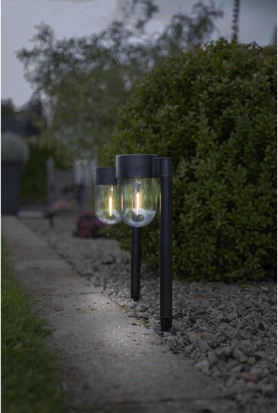 Zestaw 2 ogrodowych lamp solarnych LED Star Trading Cupolai, wys. 30 cm