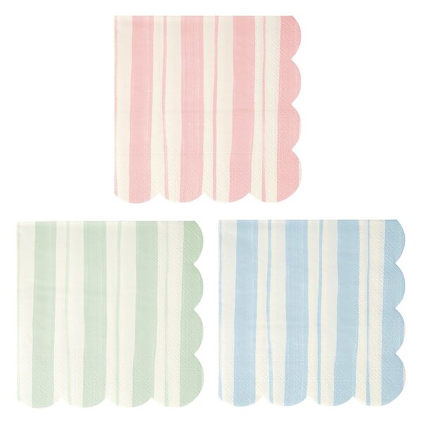 Papierowe serwetki zestaw 16 szt. Ticking Stripe – Meri Meri