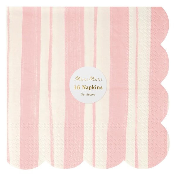 Papierowe serwetki zestaw 16 szt. Ticking Stripe – Meri Meri