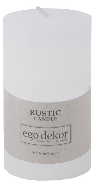 Biała świeczka Rustic candles by Ego dekor Rust, 38 h