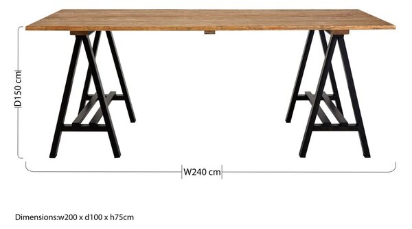 Stół z litego drewna sosnowego 100x200 cm Hampstead – Premier Housewares
