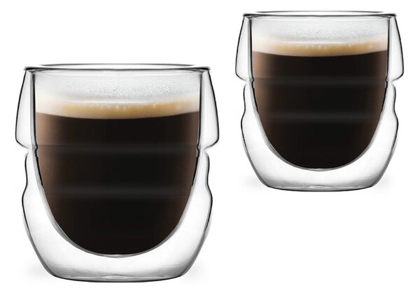 Szklane filiżanki na espresso/z podwójną ścianką zestaw 2 szt. 70 ml Sferico – Vialli Design