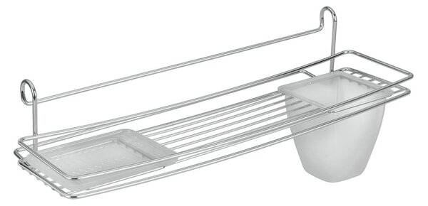 Półka z kubkiem na szczoteczki na drzwi Metaltex