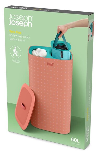 Różowy tekstylny kosz na pranie 60 l Tota Pop – Joseph Joseph